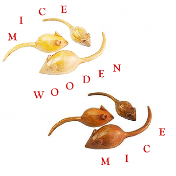 Wooden Mice Set of 3 